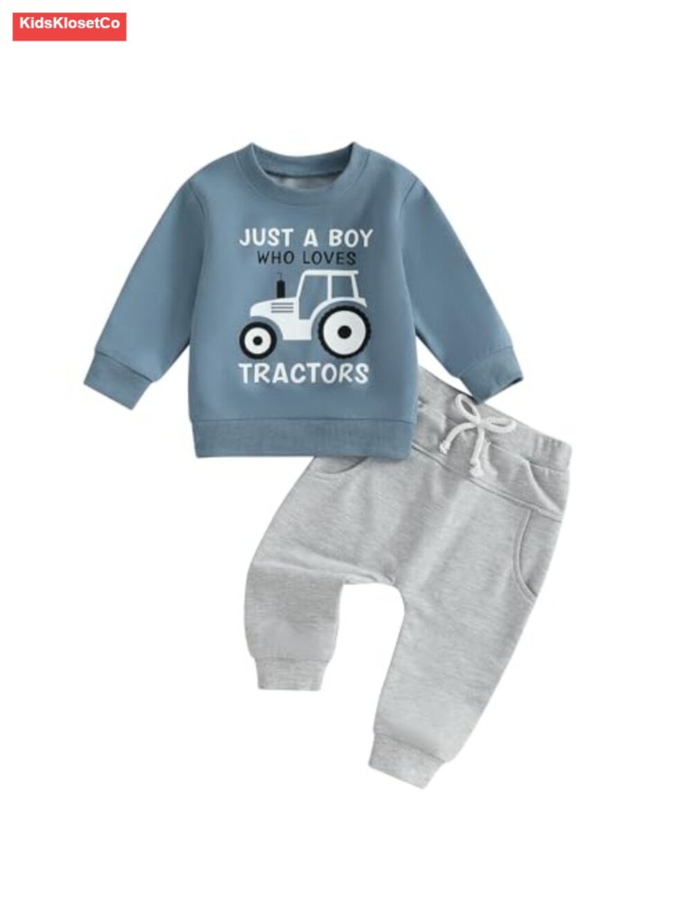 Toddler Boy Cotton Blend Long Sleeve Sweatshirt and Joggers 2-Piece Set Fall